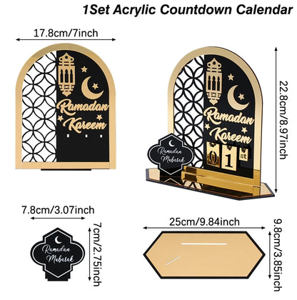 Ramadan Countdown Calendar – Eid Mubarak Home Decoration Ornament