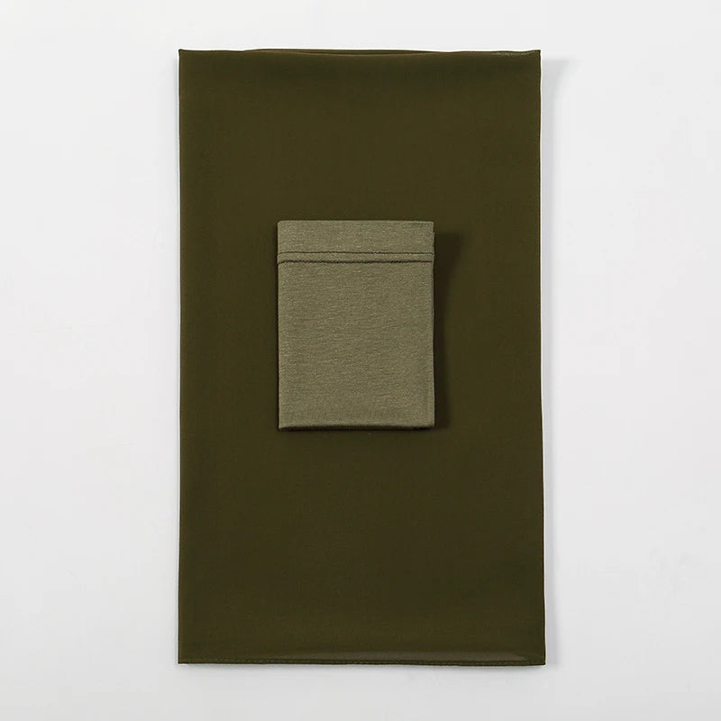 2-Piece Chiffon Hijab & Matching Undercap Set – Plain Shawl with Inner Cap for Women | 42 Colors