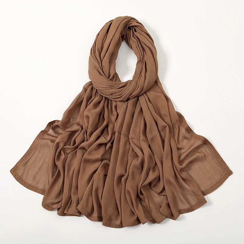 Women's Plain Modal Hijab Scarf – Lightweight Everyday Headscarf