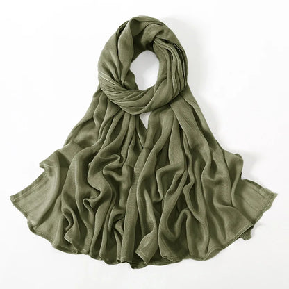 Soft Cotton Hijab for Women | Elegant Muslim Headscarf | 44 Colors | 190×85cm