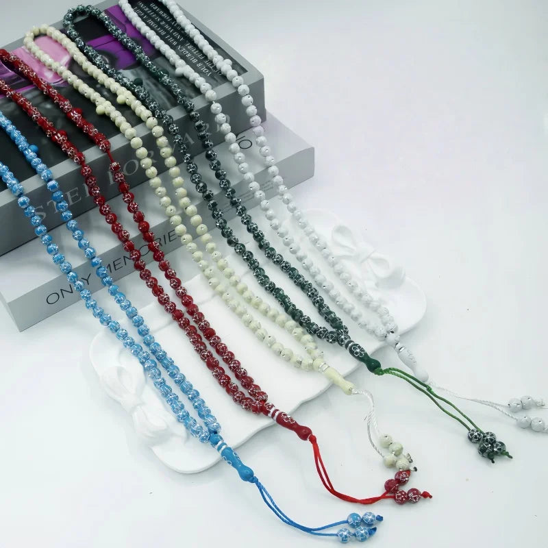 99 Bead Tasbih - Muslim Prayer Beads with Tassel