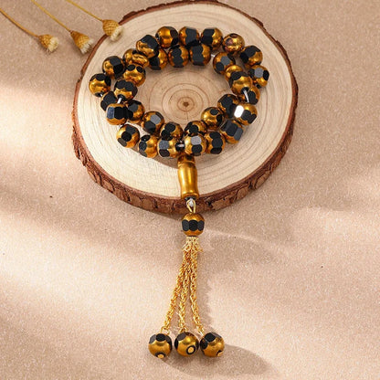 Islamic Prayer Beads Bracelet - 33 Crystal Glass Tasbih Beads