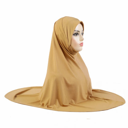 Women's Amira Pull-On Hijab with Chin Part – XL Jersey Inner Scarf