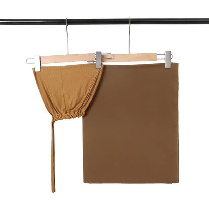 2-Piece Chiffon Hijab & Matching Undercap Set – Plain Shawl with Inner Cap for Women | 42 Colors