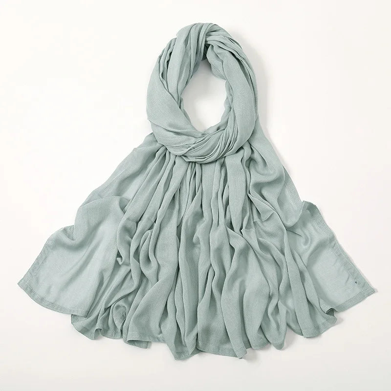 Soft Cotton Hijab for Women | Elegant Muslim Headscarf | 44 Colors | 190×85cm