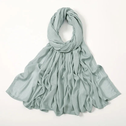 Soft Cotton Hijab for Women | Elegant Muslim Headscarf | 44 Colors | 190×85cm