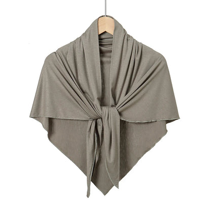 Jersey Triangle Hijab Scarf – Soft Solid Color Shawl & Head Wrap (Single & 2-Piece Sets)