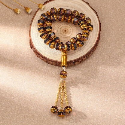 Islamic Prayer Beads Bracelet - 33 Crystal Glass Tasbih Beads