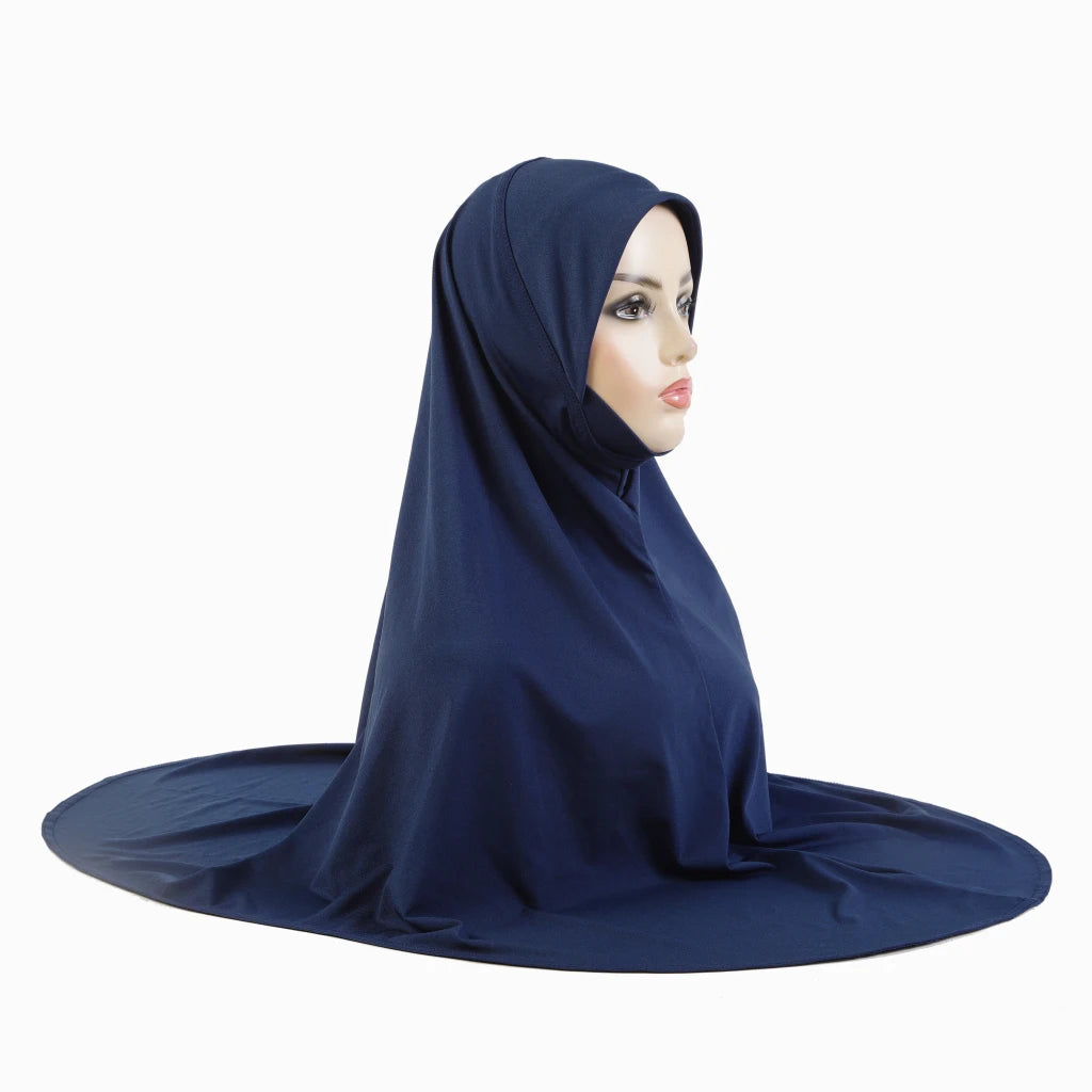 Women's Amira Pull-On Hijab with Chin Part – XL Jersey Inner Scarf
