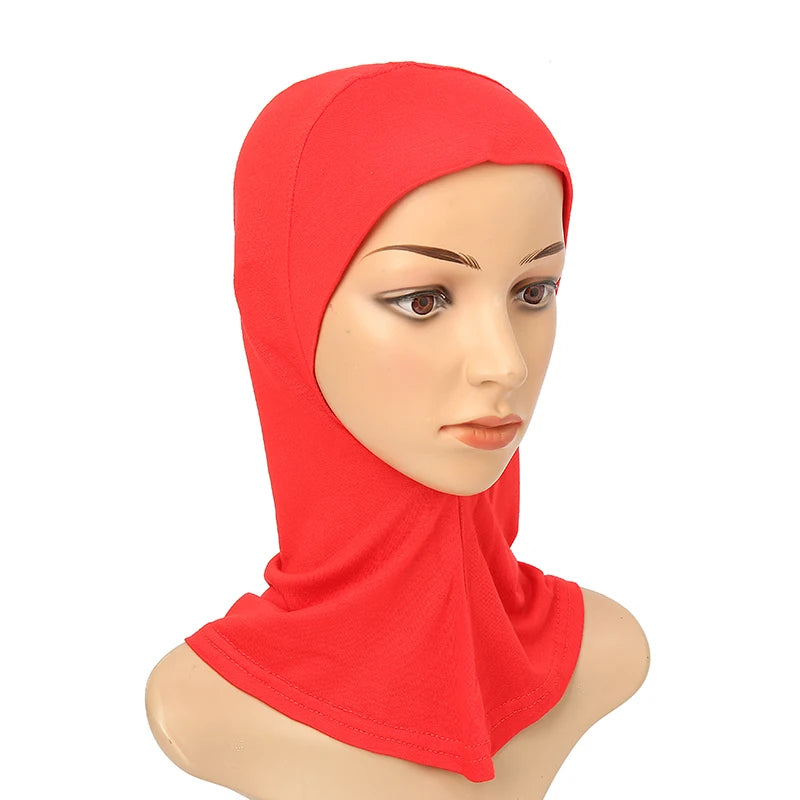 Women's Full-Cover Ninja Underscarf Bonnet – High-Stretch Cotton Jersey, 28 Colors