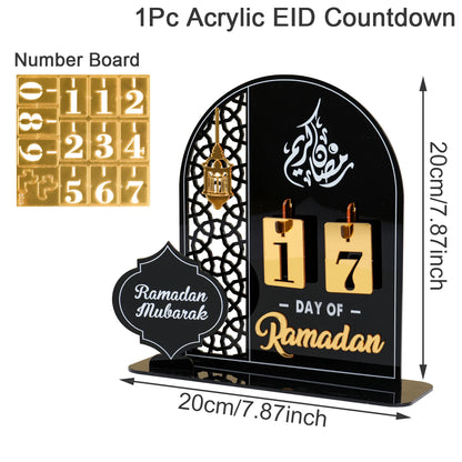 Ramadan Countdown Calendar – Eid Mubarak Home Decoration Ornament