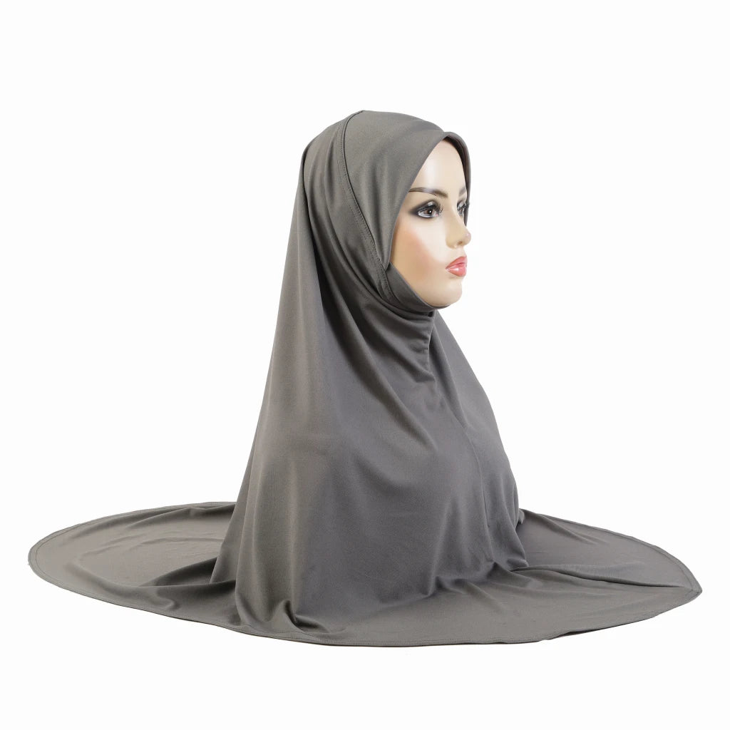 Women's Amira Pull-On Hijab with Chin Part – XL Jersey Inner Scarf