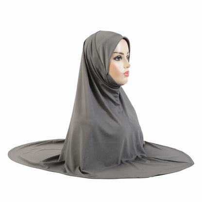 Women's Amira Pull-On Hijab with Chin Part – XL Jersey Inner Scarf