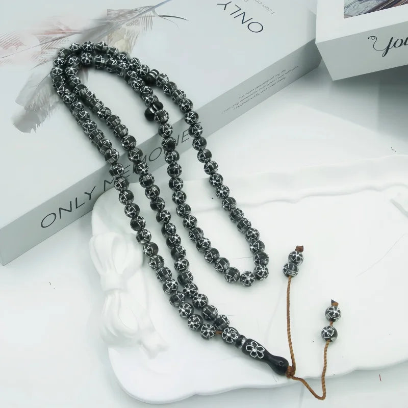 99 Bead Tasbih - Muslim Prayer Beads with Tassel