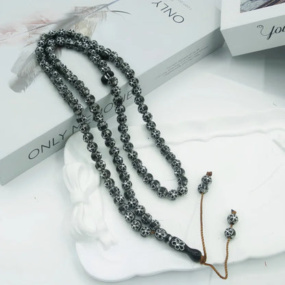 99 Bead Tasbih - Muslim Prayer Beads with Tassel