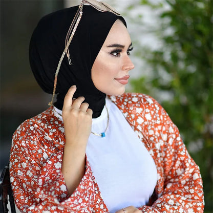 Modal Cotton Hijab Underscarf - Solid Color Turban Cap