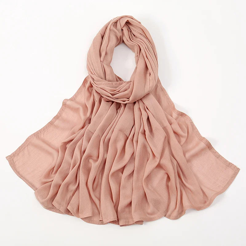 Women's Plain Modal Hijab Scarf – Lightweight Everyday Headscarf