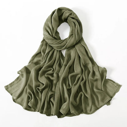 Women's Plain Modal Hijab Scarf – Lightweight Everyday Headscarf