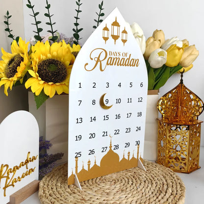 Ramadan Countdown Calendar - 30-Day Acrylic Eid Table Decoration