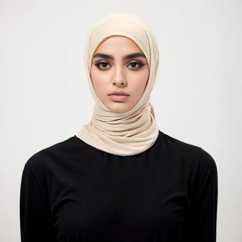 Jersey Triangle Hijab Scarf – Soft Solid Color Shawl & Head Wrap (Single & 2-Piece Sets)