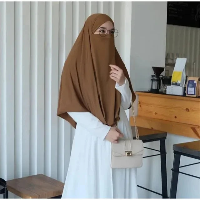 Instant Khimar Hijab & Turban for Women | Plain Two-Piece Headwrap | 9 Colors