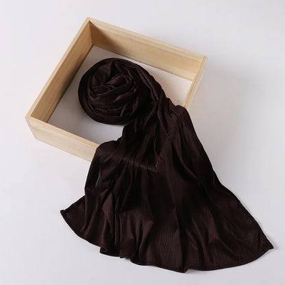 Ribbed Jersey Hijab - Soft Plain Scarf 70x175cm