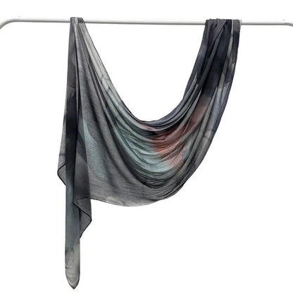 Patterned Voile Hijab Scarf - 170x70cm Modal Headscarf