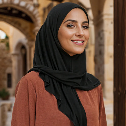 Women's Loop Instant Hijab – Stretch Jersey Cotton Triangle Scarf