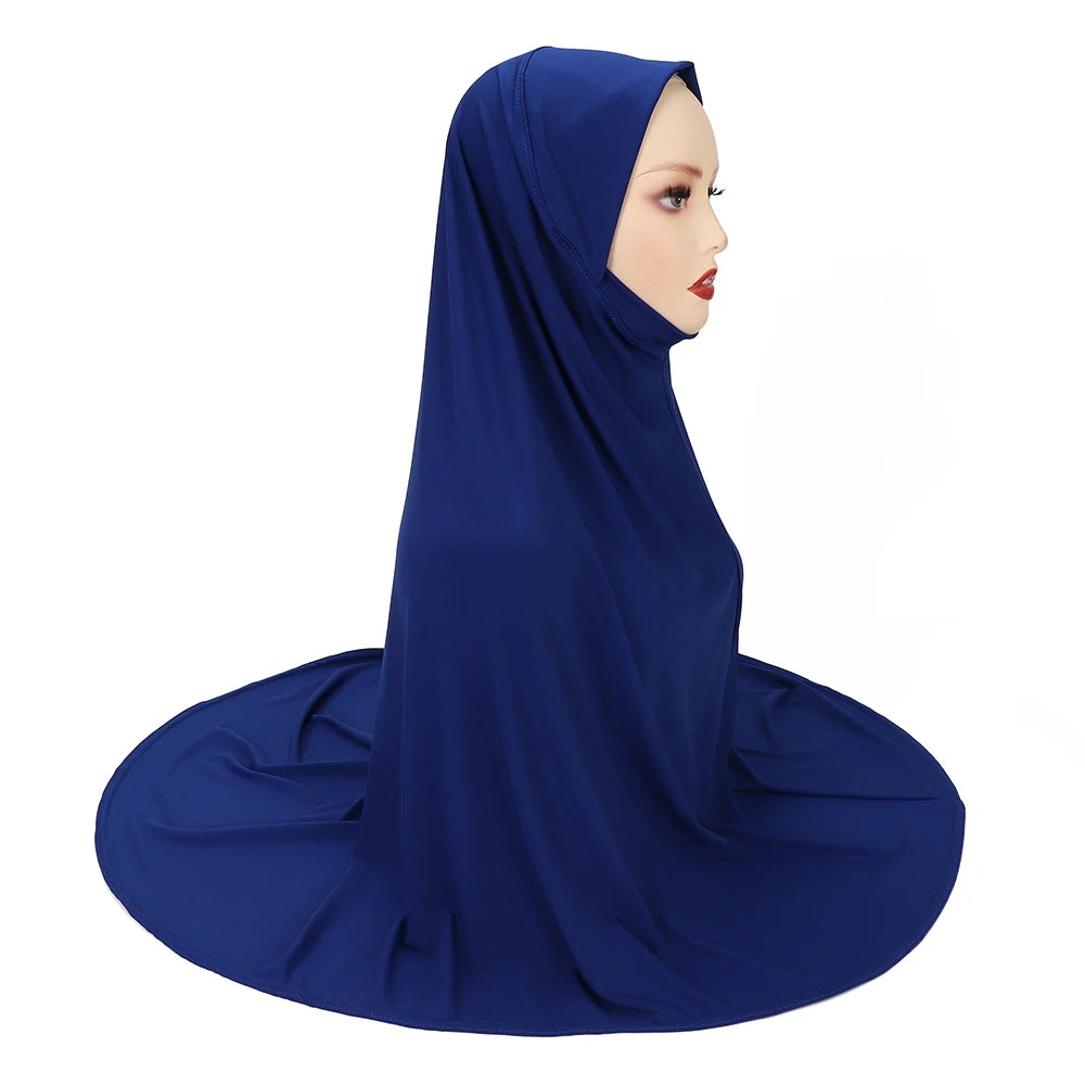 Women's XL Instant Hijab Scarf – Oversized Woven Polyester, 18 Colors