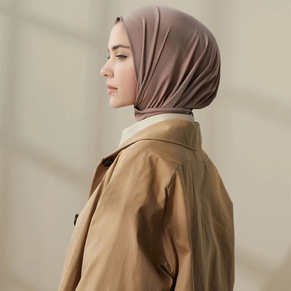Modal Cotton Hijab Underscarf - Solid Color Turban Cap