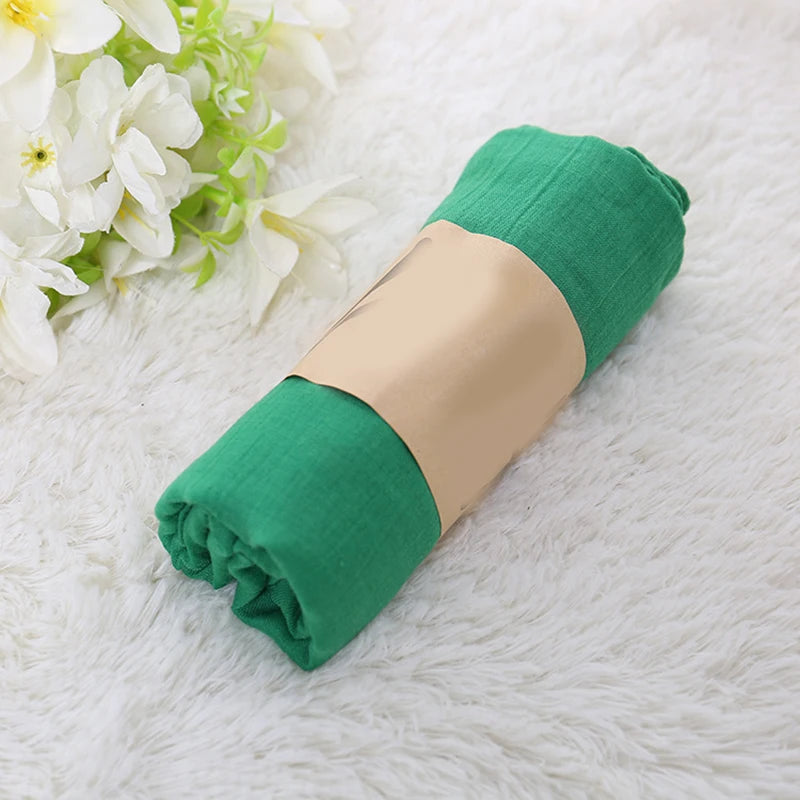 Solid Color Cotton Hijab Scarf & Shawl for Women | Lightweight Beach Wrap | 17 Colors
