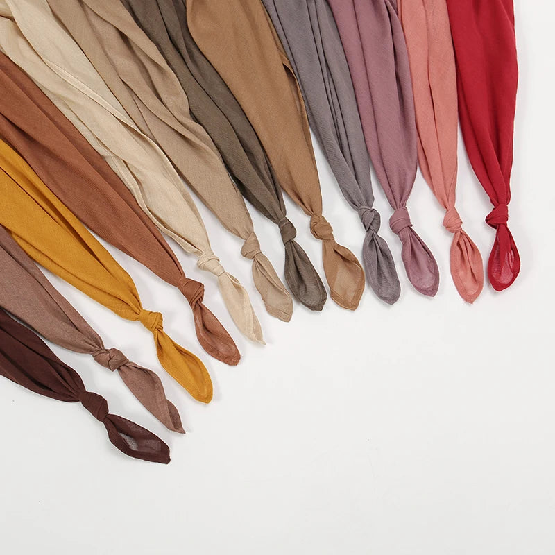 Women's Plain Modal Hijab Scarf – Lightweight Everyday Headscarf