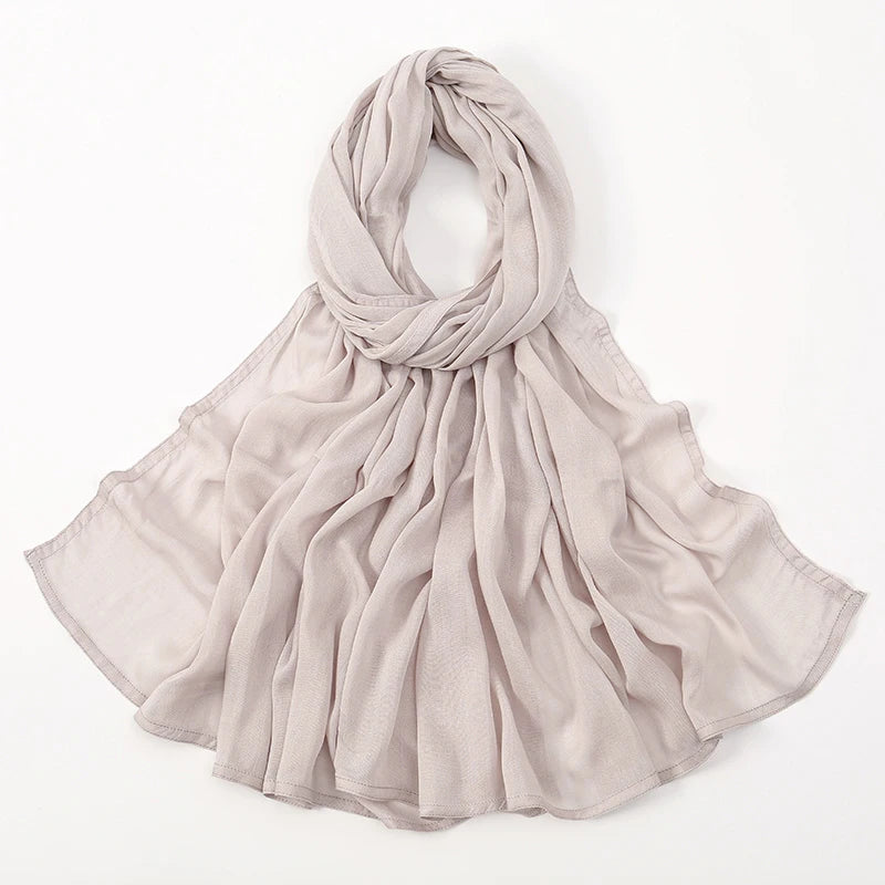 Women's Plain Modal Hijab Scarf – Lightweight Everyday Headscarf