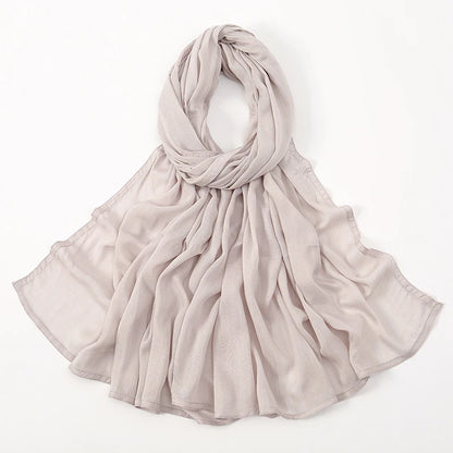 Women's Plain Modal Hijab Scarf – Lightweight Everyday Headscarf