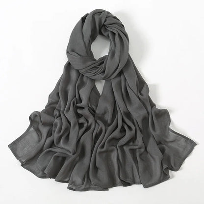 Soft Cotton Hijab for Women | Elegant Muslim Headscarf | 44 Colors | 190×85cm