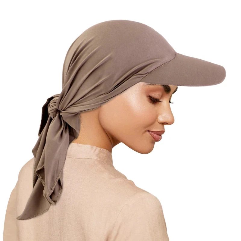 Women's Instant Hijab Cap – Slip-On Turban Bonnet