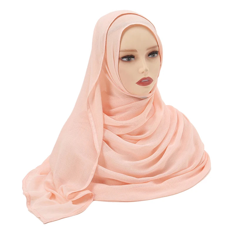 Women's Plain Modal Hijab Scarf – Lightweight Everyday Headscarf