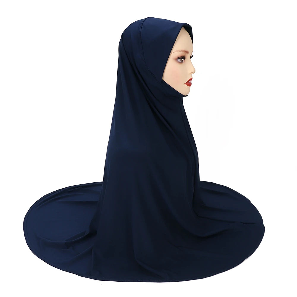 Women's XL Instant Hijab Scarf – Oversized Woven Polyester, 18 Colors