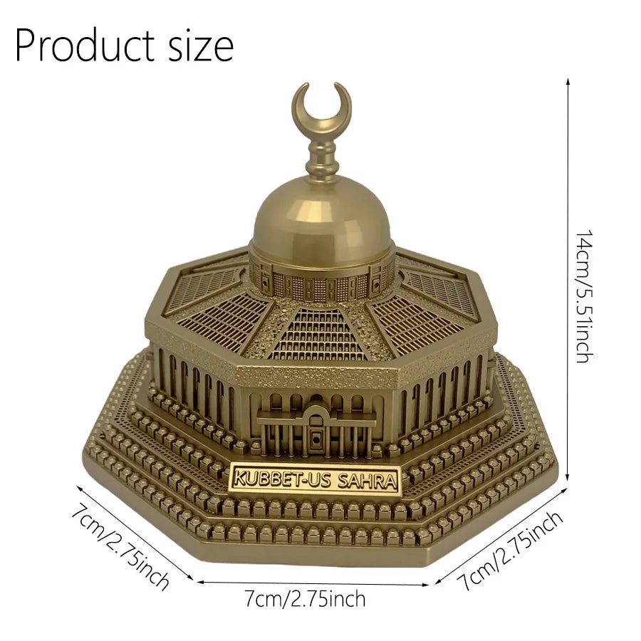 Gold-Plated Dome of the Rock Replica – Islamic Table Decor Ornament