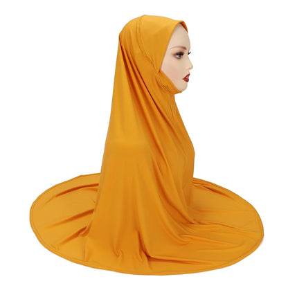 Women's XL Instant Hijab Scarf – Oversized Woven Polyester, 18 Colors
