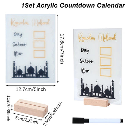 Ramadan Countdown Calendar – Eid Mubarak Home Decoration Ornament