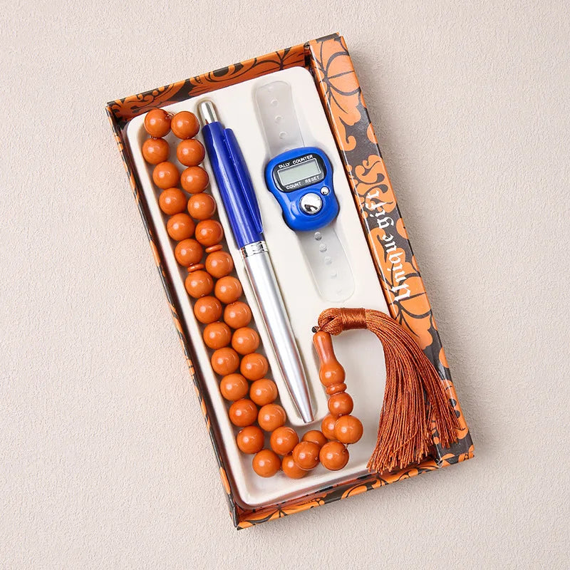 33 Prayer Beads Tasbih – 3-Piece Misbaha Set for Men & Women (4 Colors)