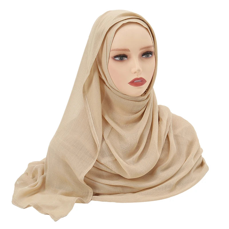 Women's Plain Modal Hijab Scarf – Lightweight Everyday Headscarf