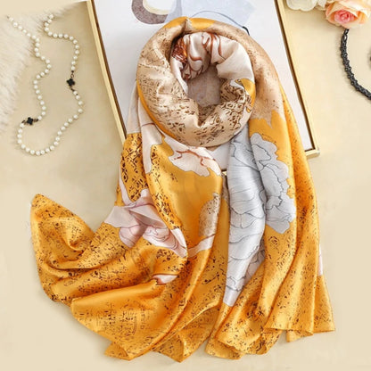 Printed Polyester Hijab Scarf & Shawl - 180x90cm Women's Wrap