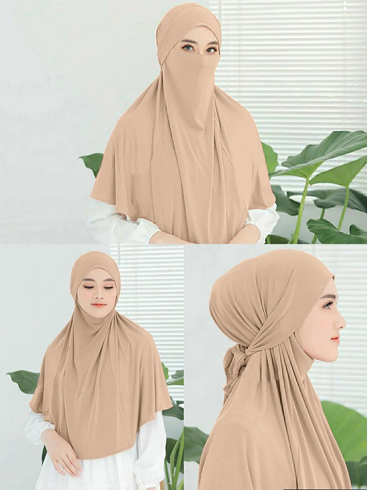 Plain Instant Turban Hijab – Large Headband Muslim Headscarf for Women | 11 Colors