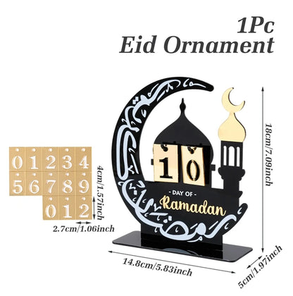 Ramadan Countdown Calendar – Eid Mubarak Home Decoration Ornament