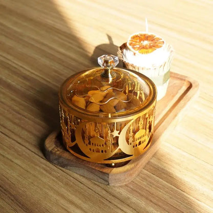 Ramadan Sweets Candy Tray – Middle Eastern Metal Serving Box for Eid & Festive Occasions