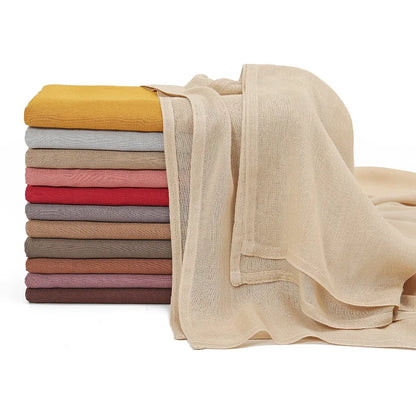 Soft Cotton Hijab for Women | Elegant Muslim Headscarf | 44 Colors | 190×85cm