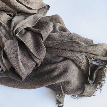 Soft Cotton-Viscose Tassel Hijab – 200x90cm Plain Headscarf (60 Colors)