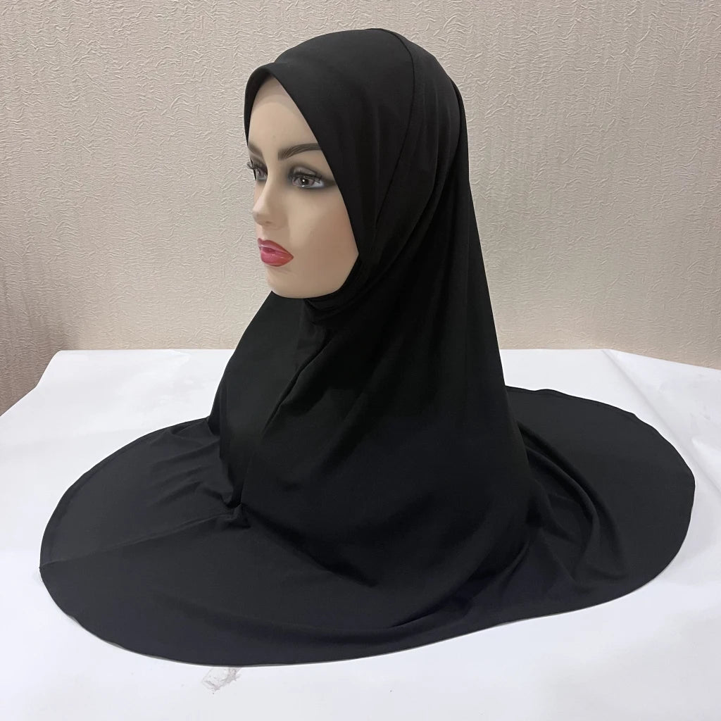 Women's Instant Hijab Scarf – Lightweight Linen Jersey Head Wrap, 13 Colors